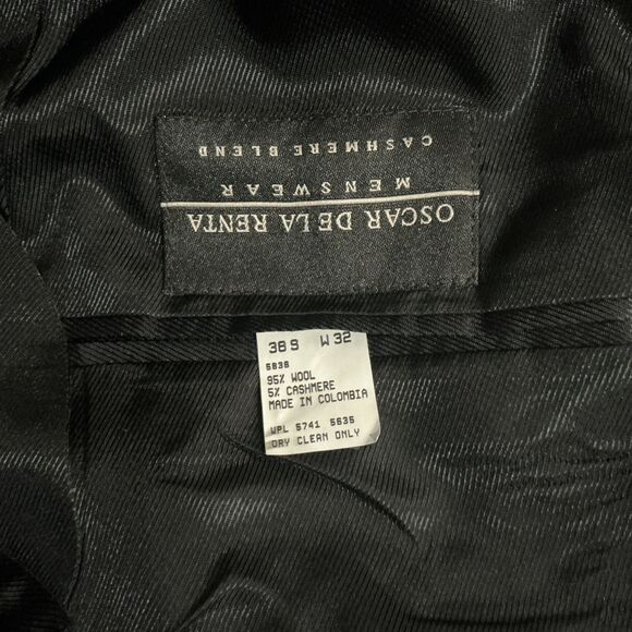 Oscar De La Renta Pinstripe Wool Cashmere Blend Blazer Jacket Sports Coat 38S - Picture 6 of 8